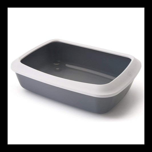 Savic Iriz Cat Litter Tray with Rim (Grey) (20 inch)