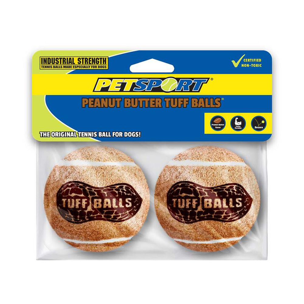 Petsport Peanut Butter Tuff Ball 2.5" 2-Pack