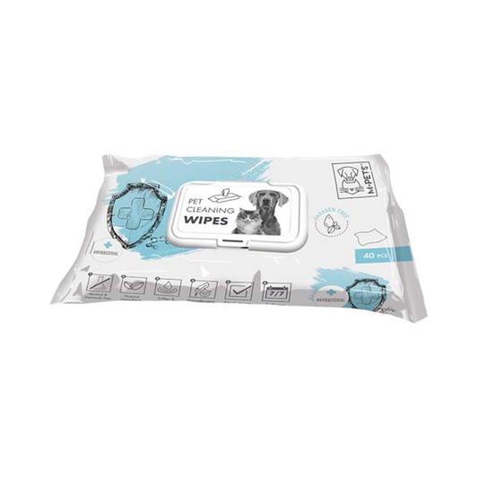 M-Pets Pet Cleaning Anti-Bacterial Wipes (40 Wipes)