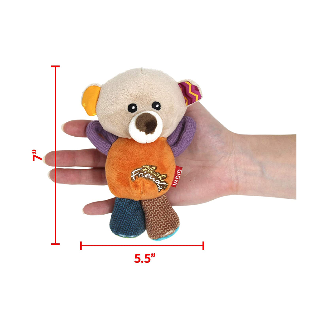 GiGWi Plush Friendz With Squeaker - Bear