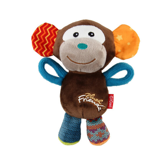 GiGWi Plush Friendz With Squeaker - Monkey