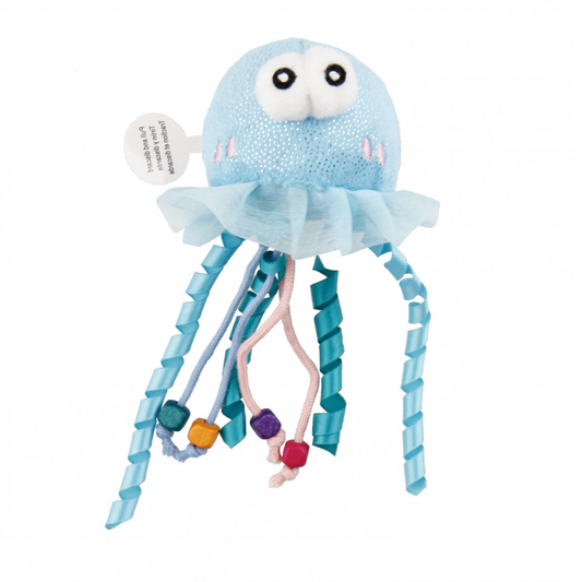GiGWi Shinning Friends Jellyfish With Activated LED Light & Catnip Inside
