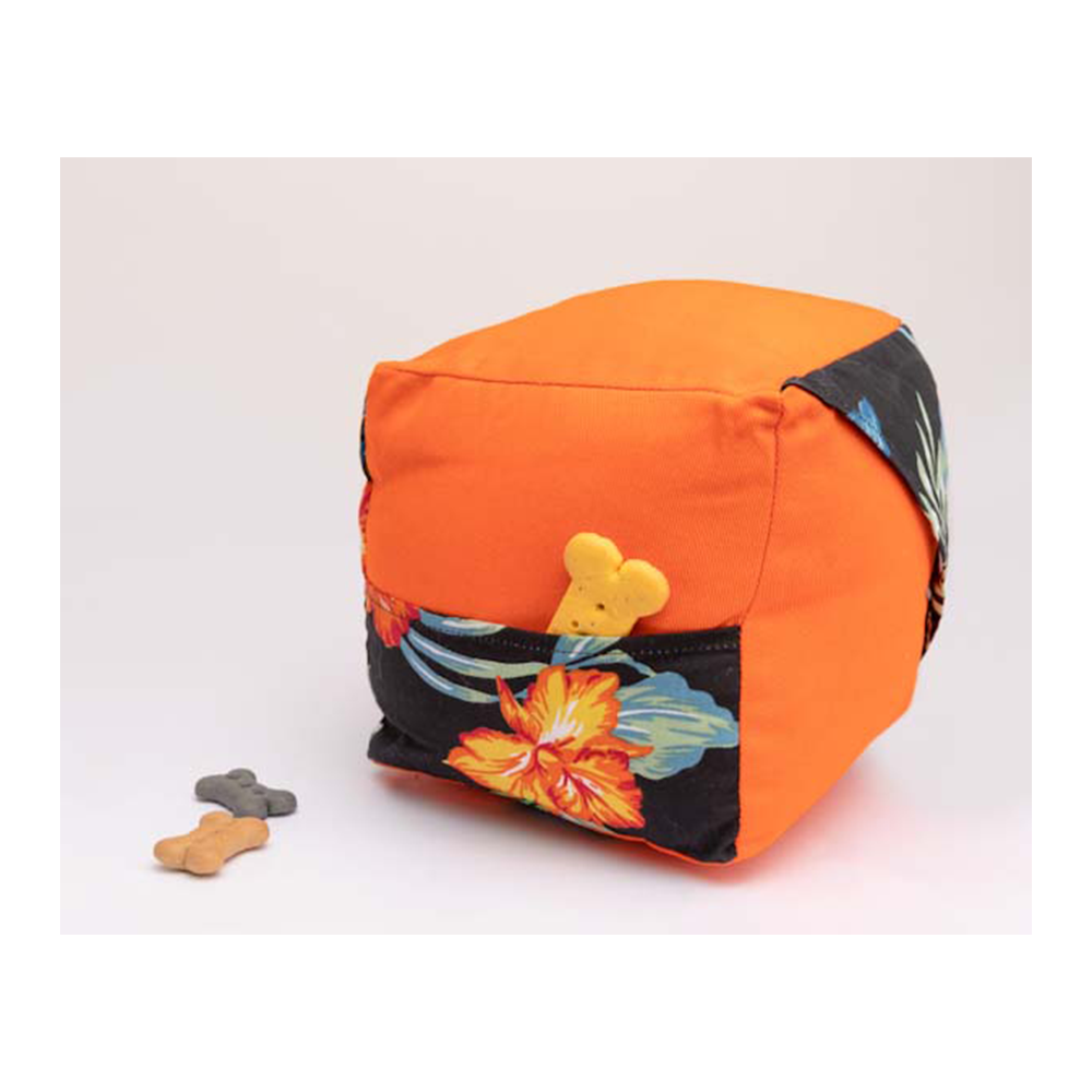 Fur Buddies Tangerine Paradise - Orange Cube Puzzle Toy