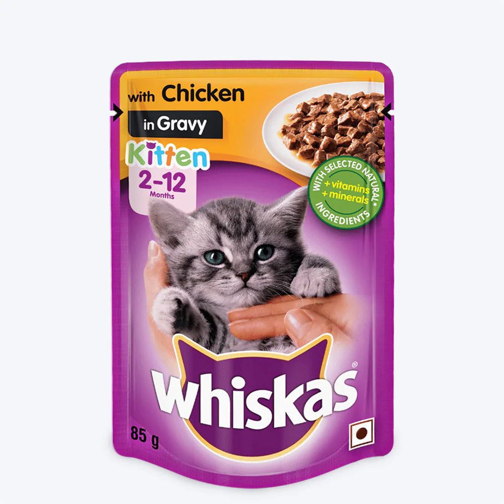 Whiskas Chicken in Gravy Adult (85gm) (Pack of 1pc)
