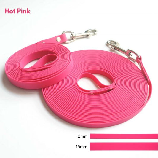 For the Love of Dog Long Leash Hot Pink